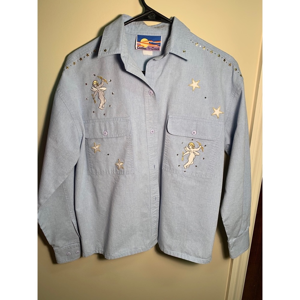 VINTAGE| Cricket By The Creek Chambray Angel Shirt